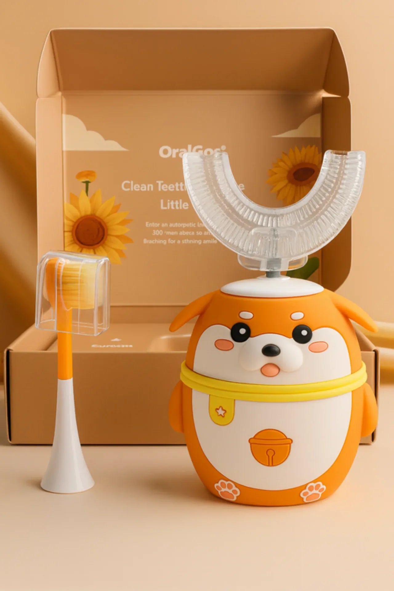 Kids U-Shaped Electric Toothbrush - 60 Second Fun Brushing | Ages 2+ - TipTop360